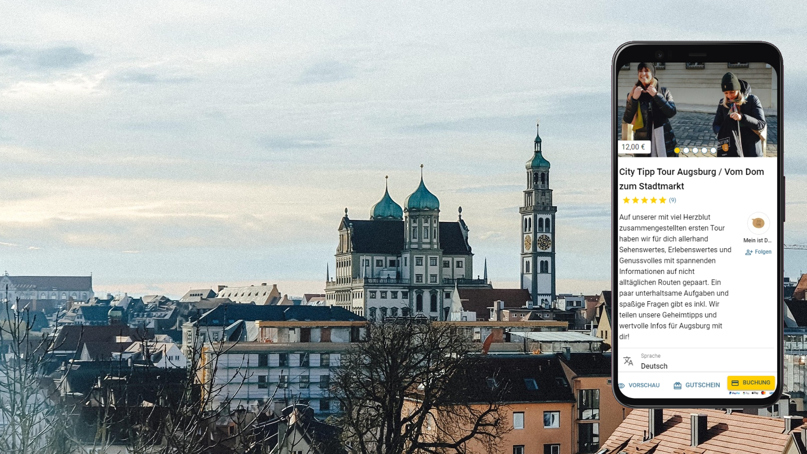 Stadtführung Augsburg mit dem Smartphone