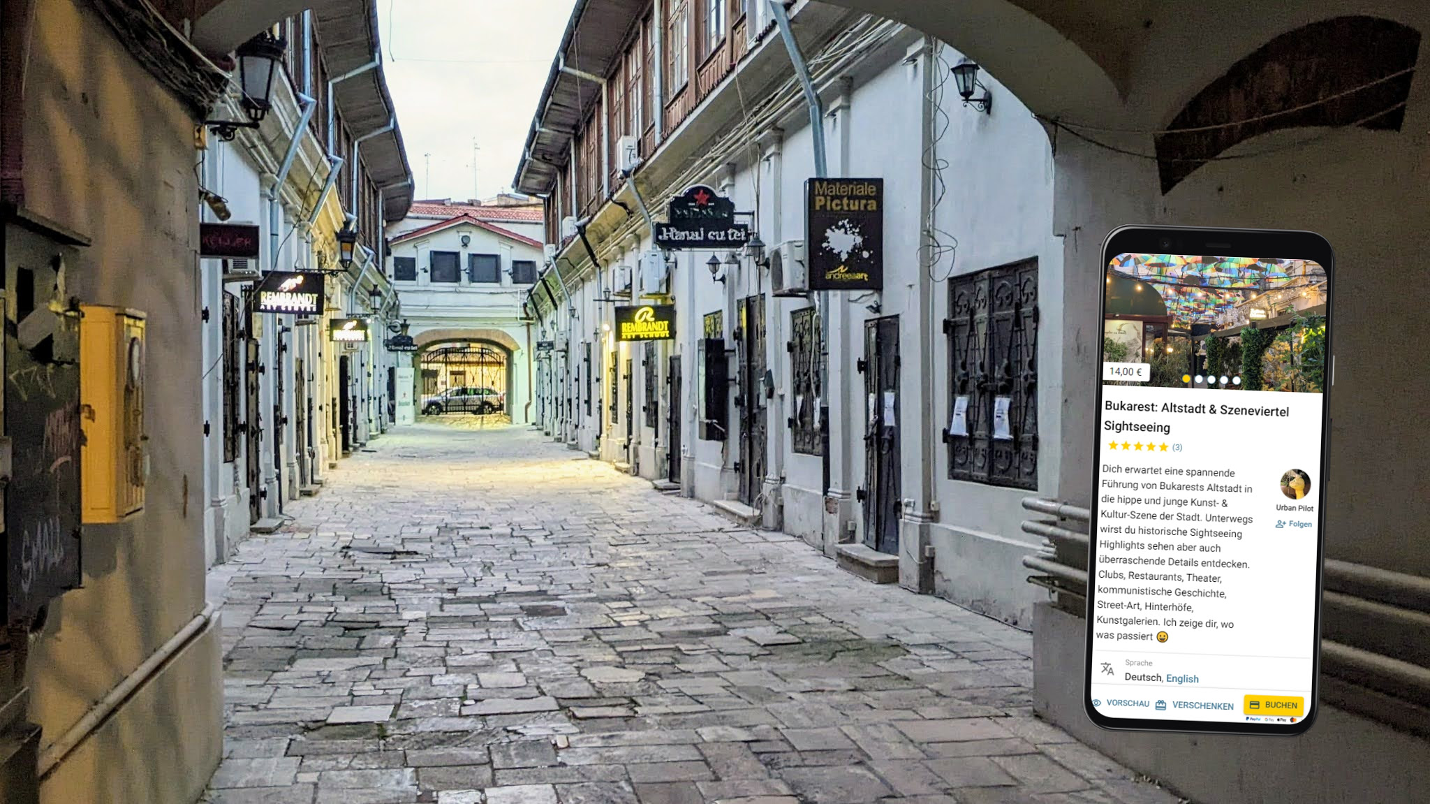 selbstgeführte stadtführung mit dem smartphone durch bukarest