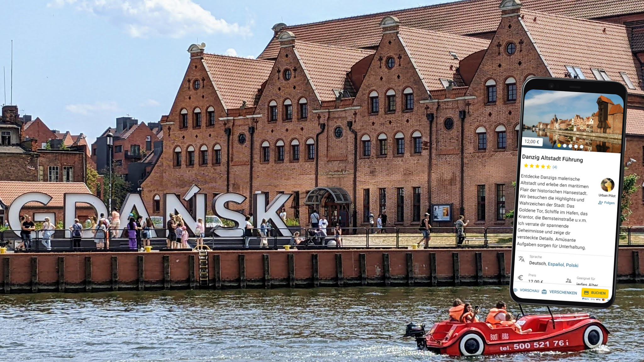 selbstgeführte stadtführung mit dem smartphone durch danzig