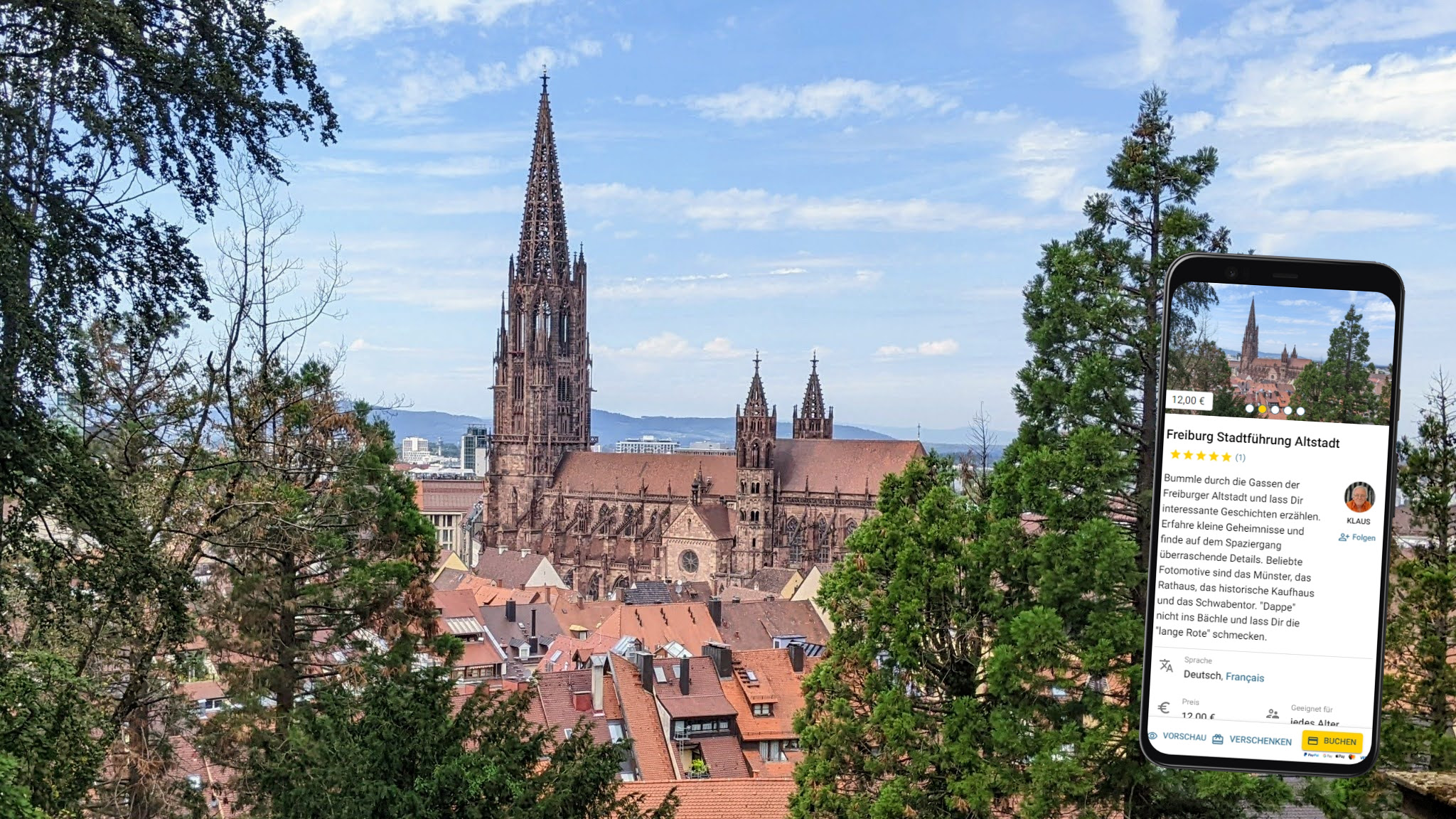 selbstgeführte stadtführung mit dem smartphone durch freiburg