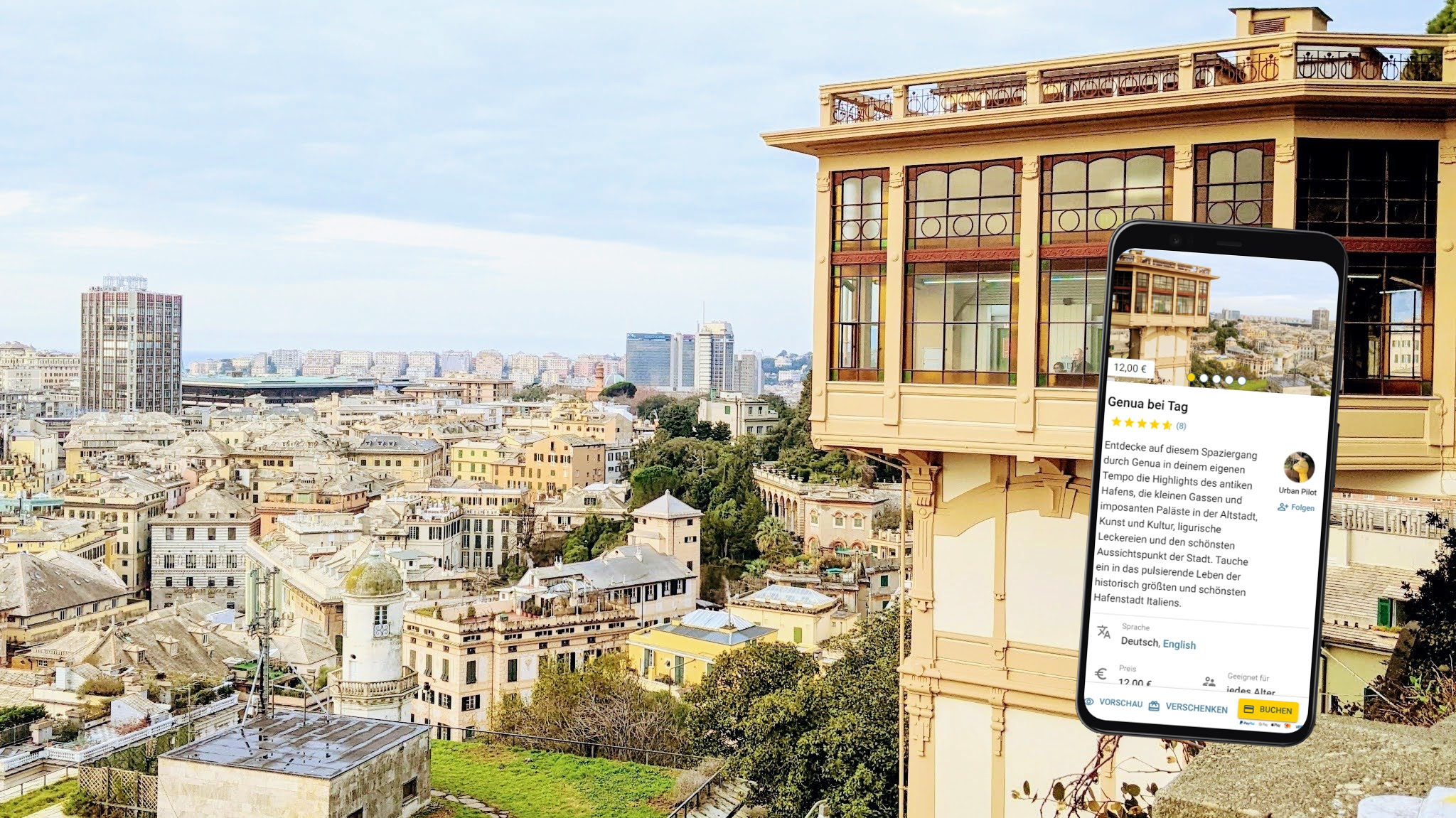 selbstgeführte stadtführung mit dem smartphone durch genua