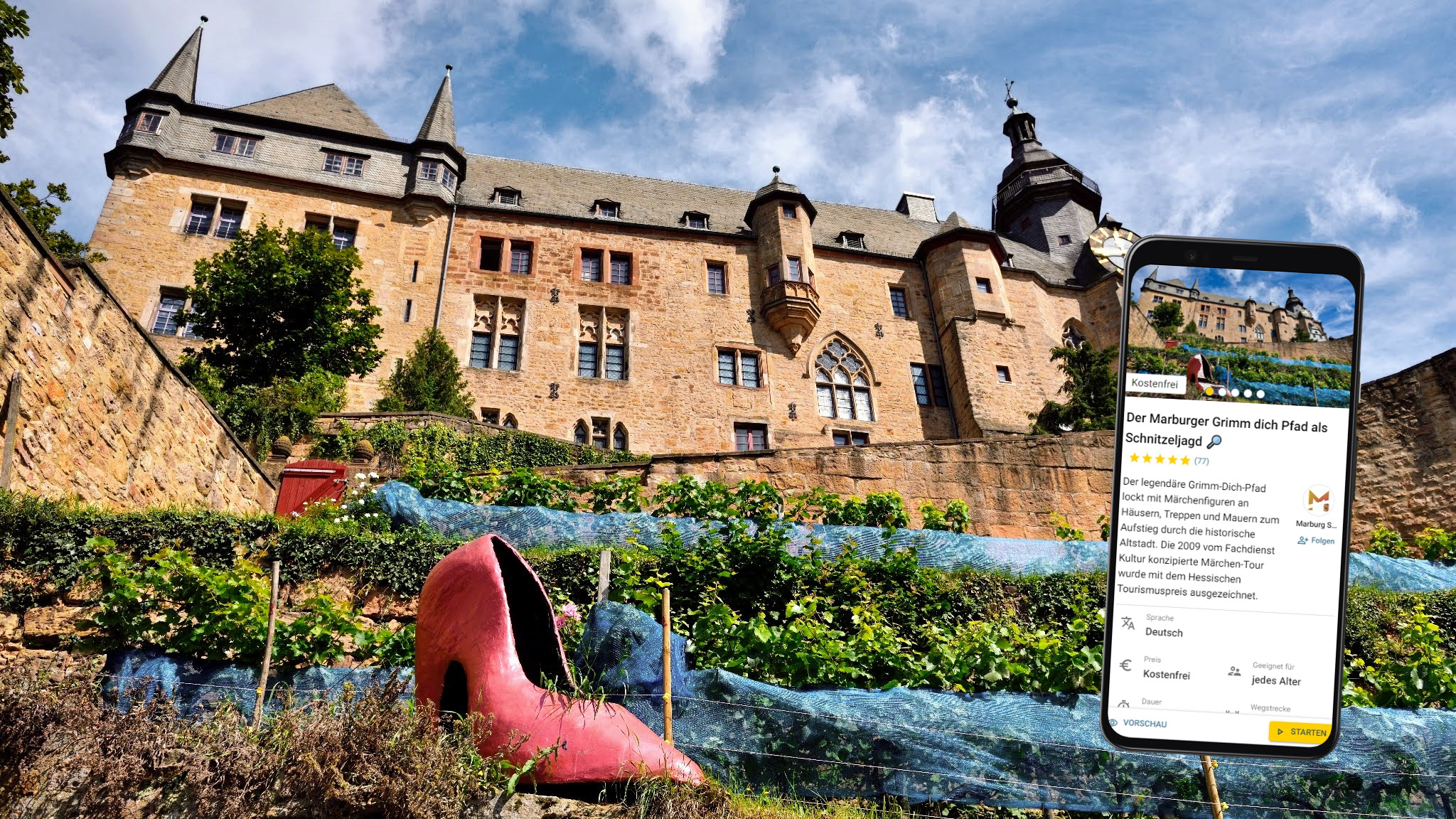 selbstgeführte stadtführung mit dem smartphone durch marburg