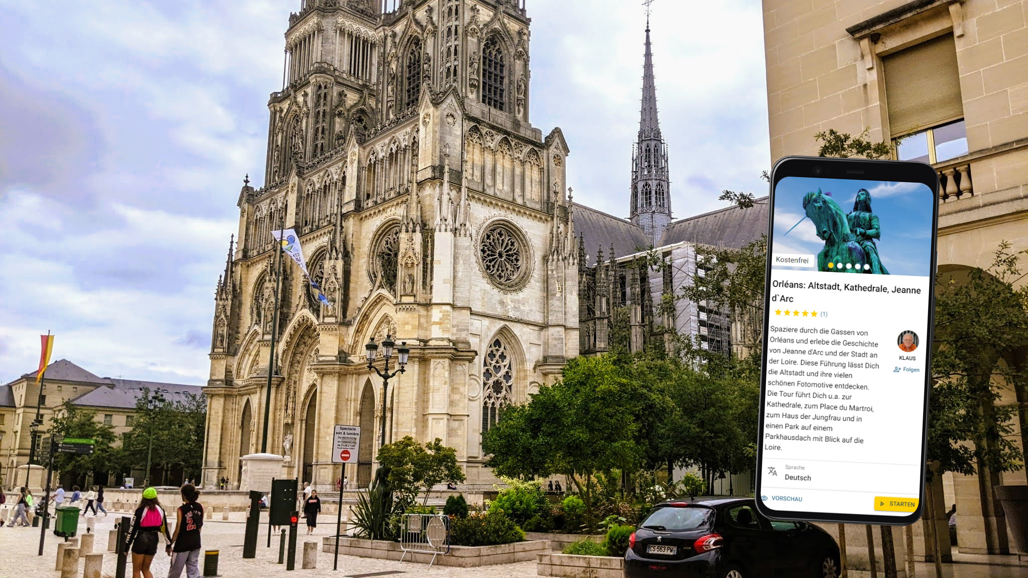 selbstgeführte stadtführung mit dem smartphone durch orleans