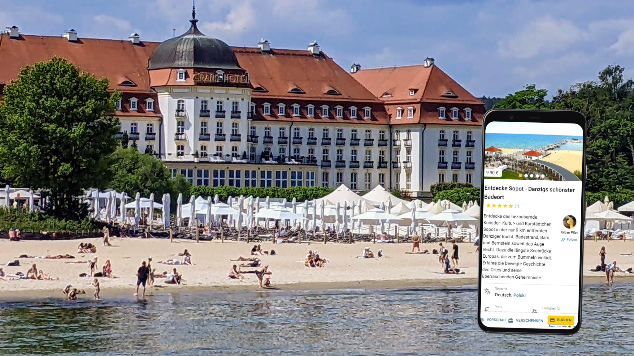 selbstgeführte stadtführung mit dem smartphone durch sopot