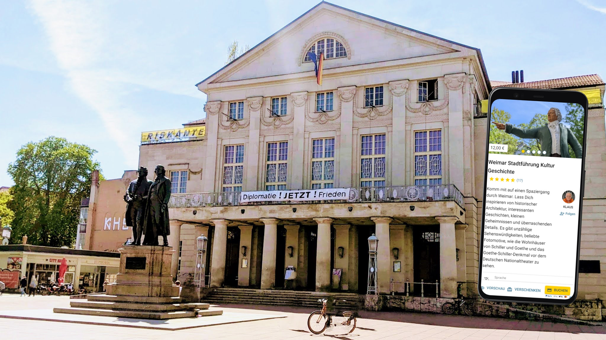 selbstgeführte stadtführung mit dem smartphone durch weimar