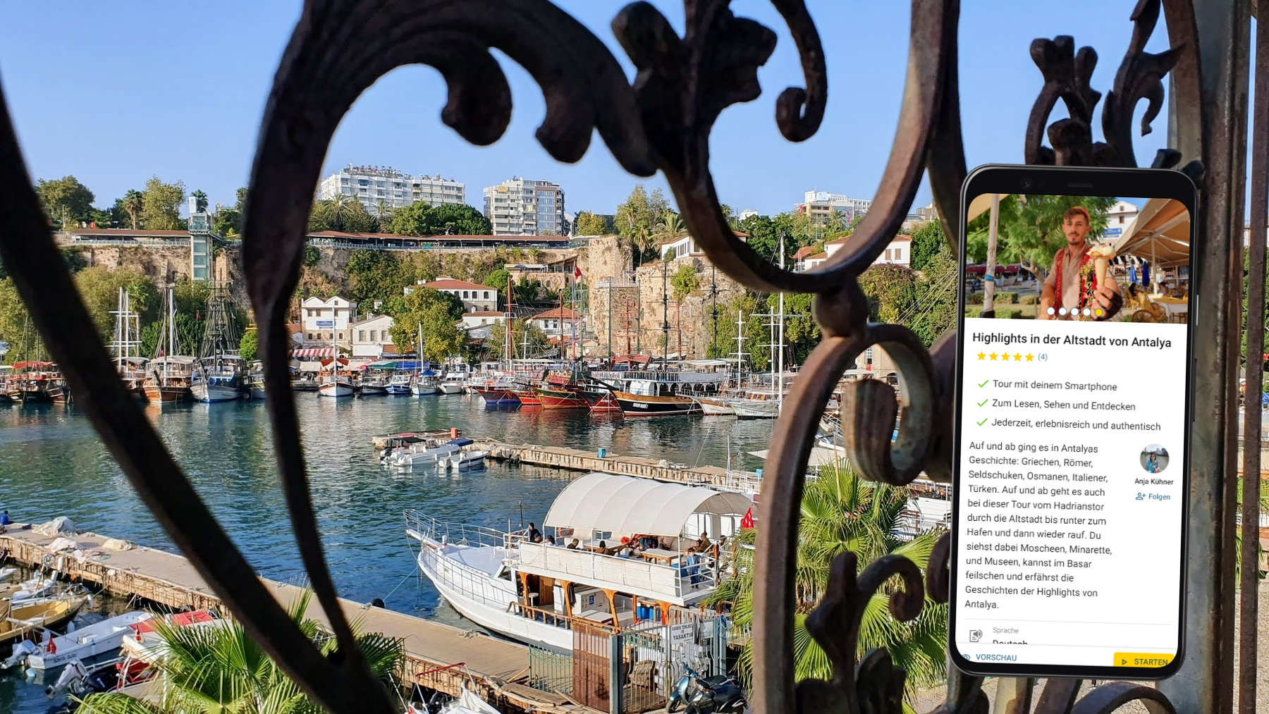 Stadtführung mit dem Smartphone durch die Altsatdt von Antalya