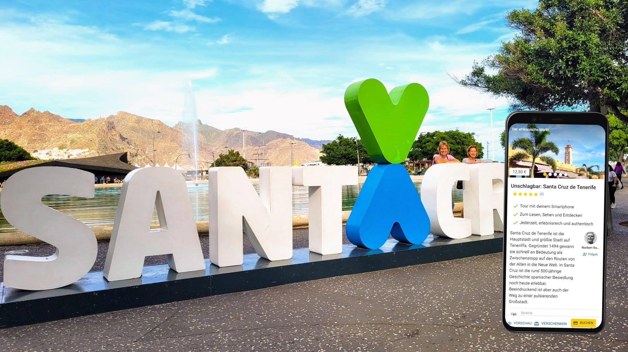 Santa Cruz de Tenerife Stadtführung mit dem Smartphone