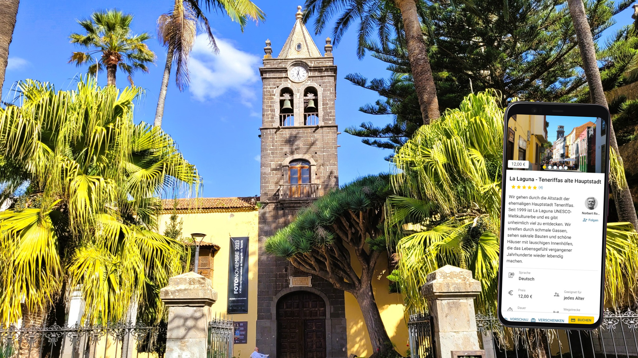 La Laguna Teneriffa Stadtführung mit dem Smartphone