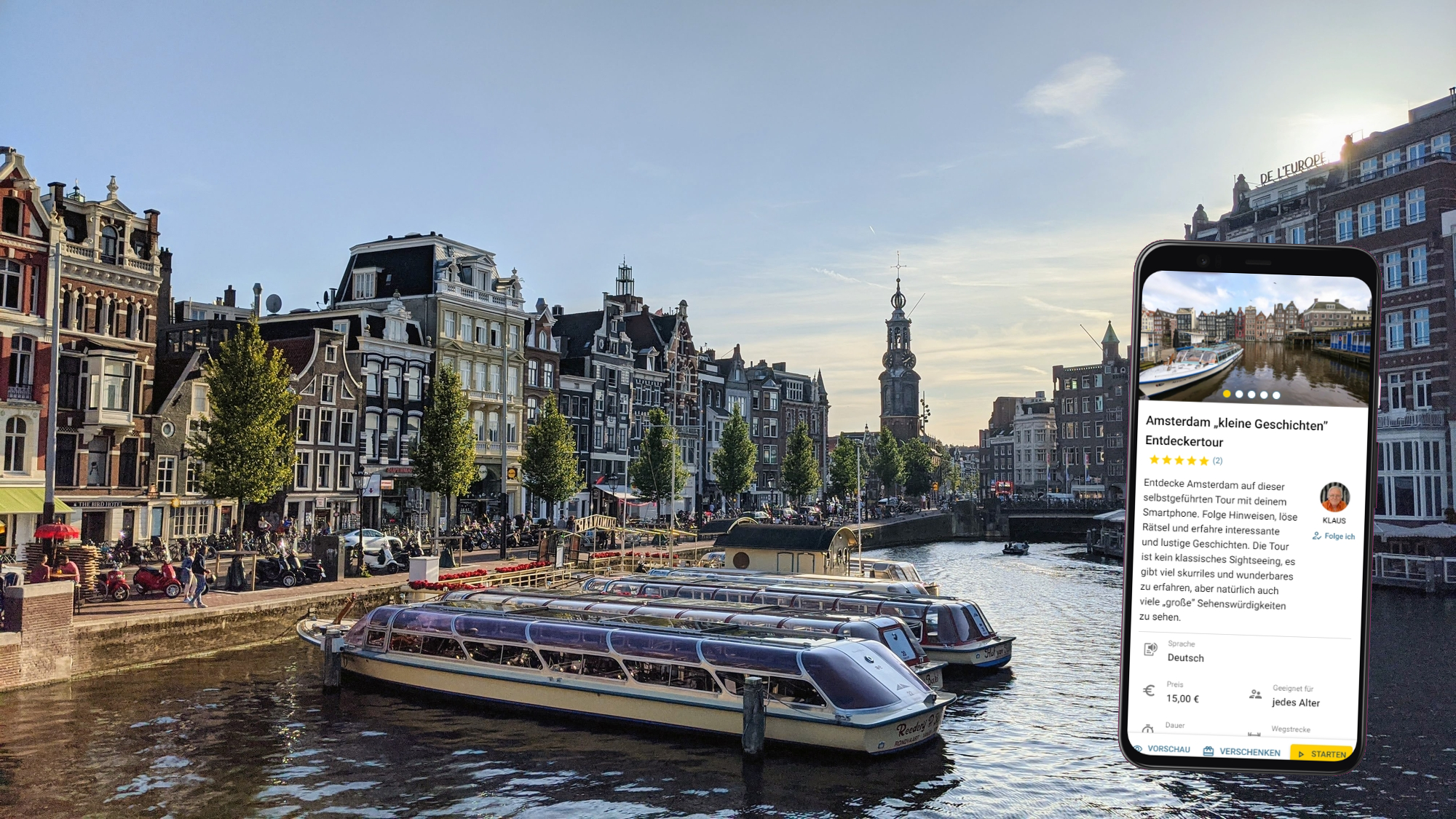 amsterdam stadtführung mit dem smartphone