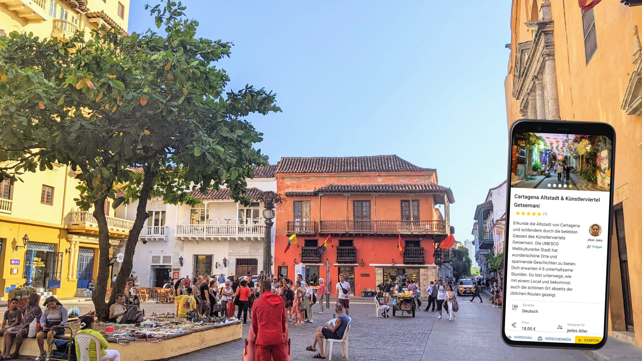 cartagena stadtführung mit dem eigenen smartphoneeo