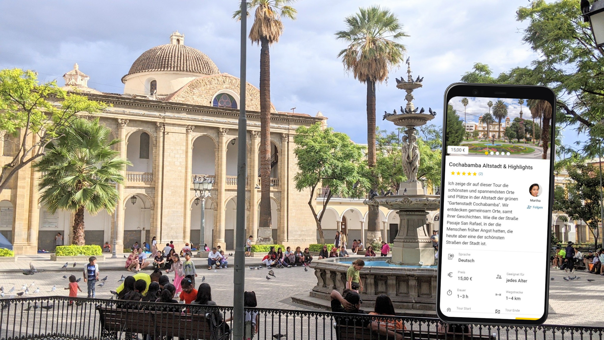 cochabamba stadtührung mit dem smartphone