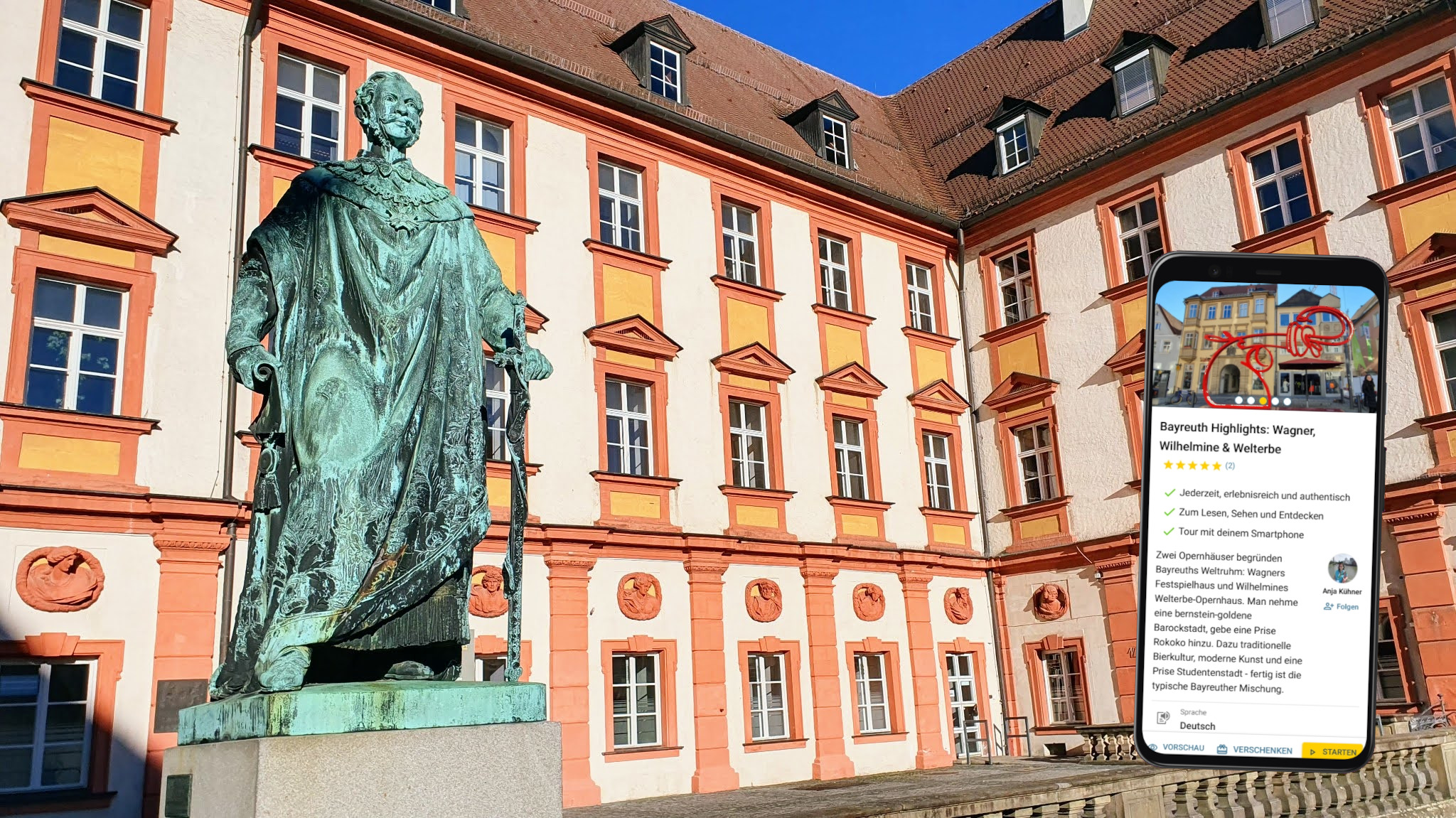 Bayreuth Stadtführung mit dem eigenen Smartphone