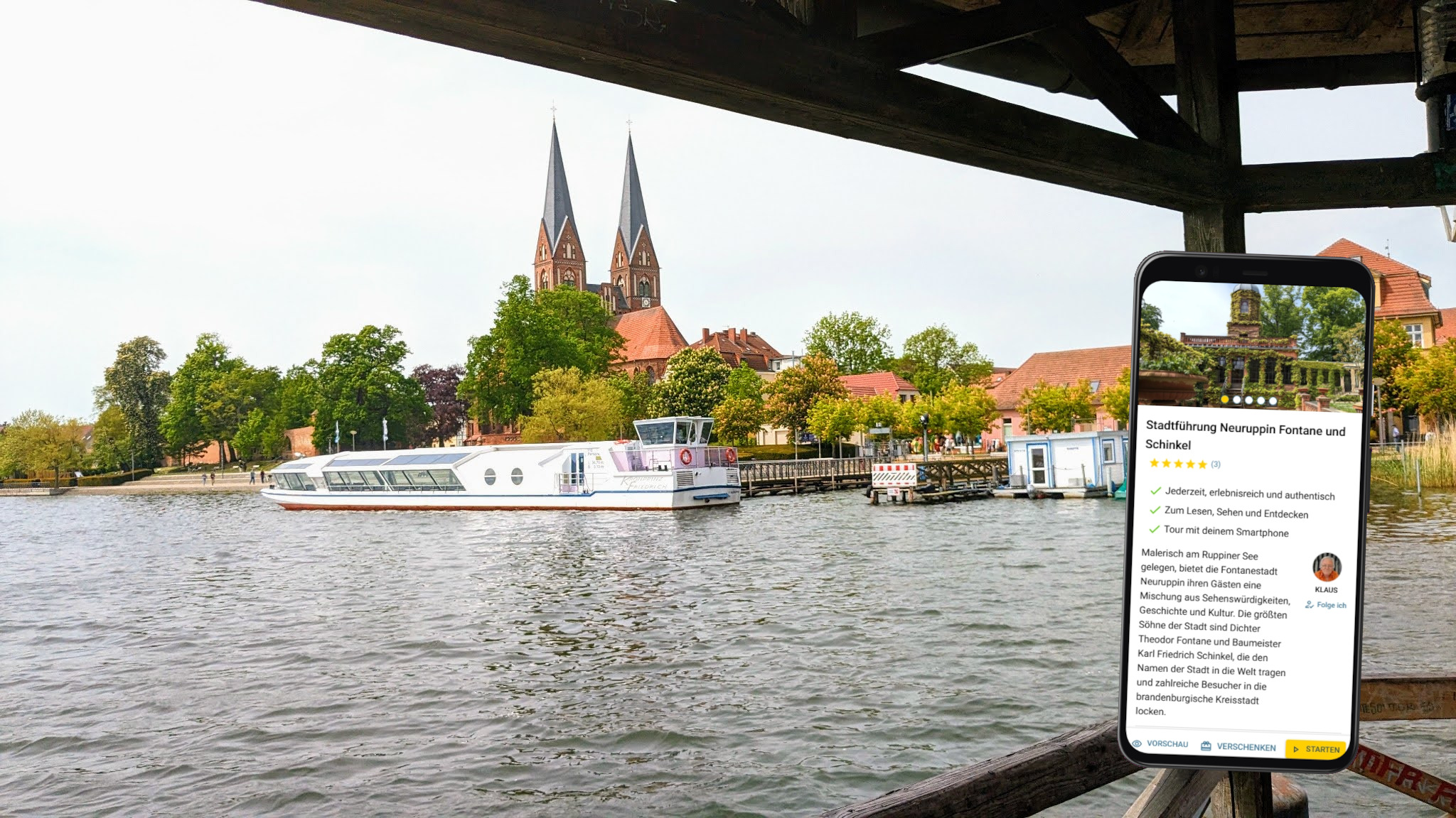 Neuruppin Stadtführung mit dem eigenen Smartphone
