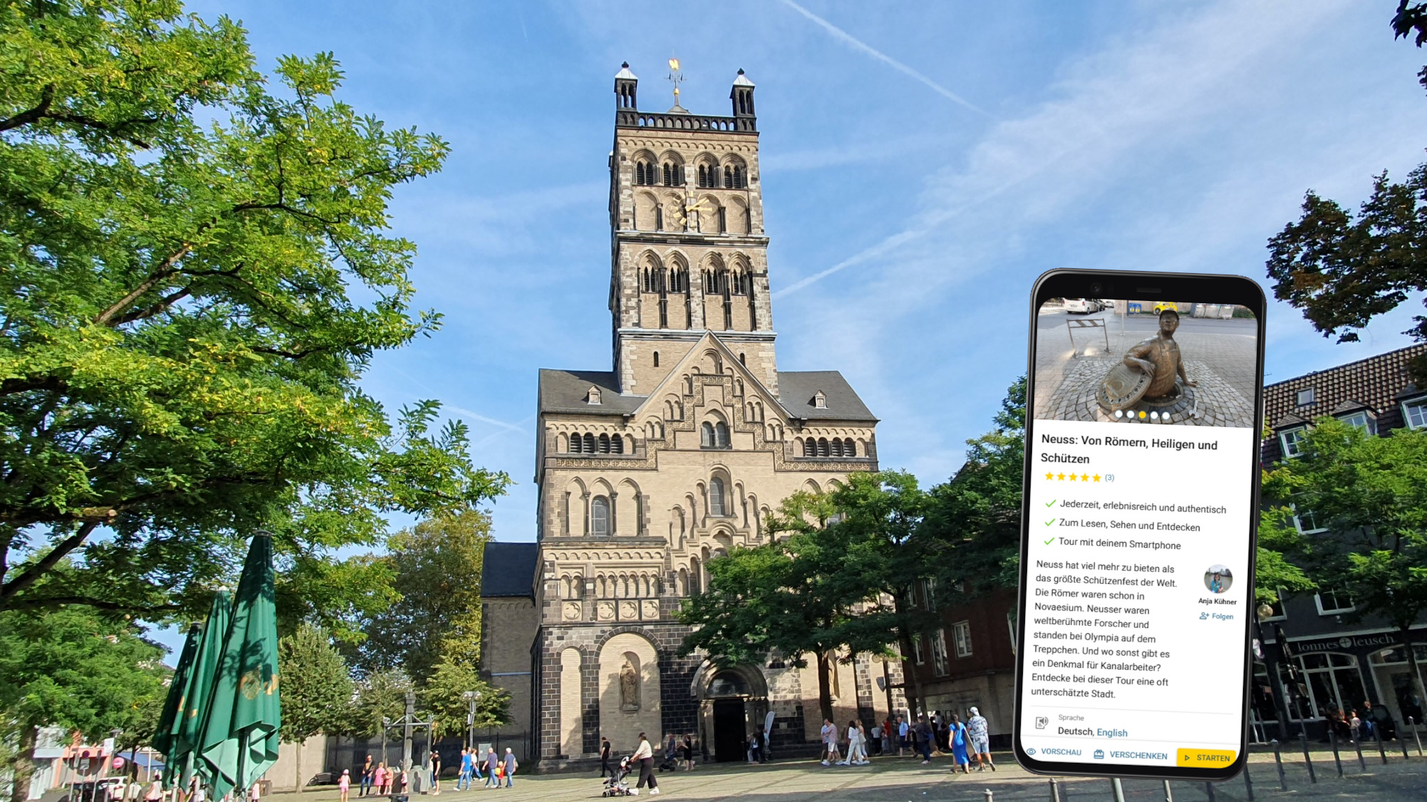 Neuss Stadtführung mit dem eigenen Smartphone