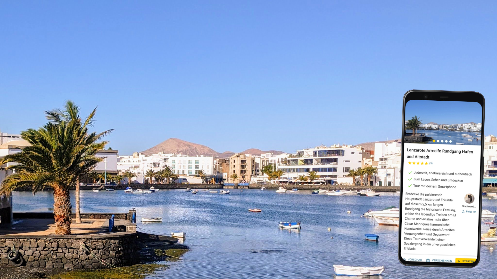 Arrecife Stadtführung mit dem eigenen Smartphone