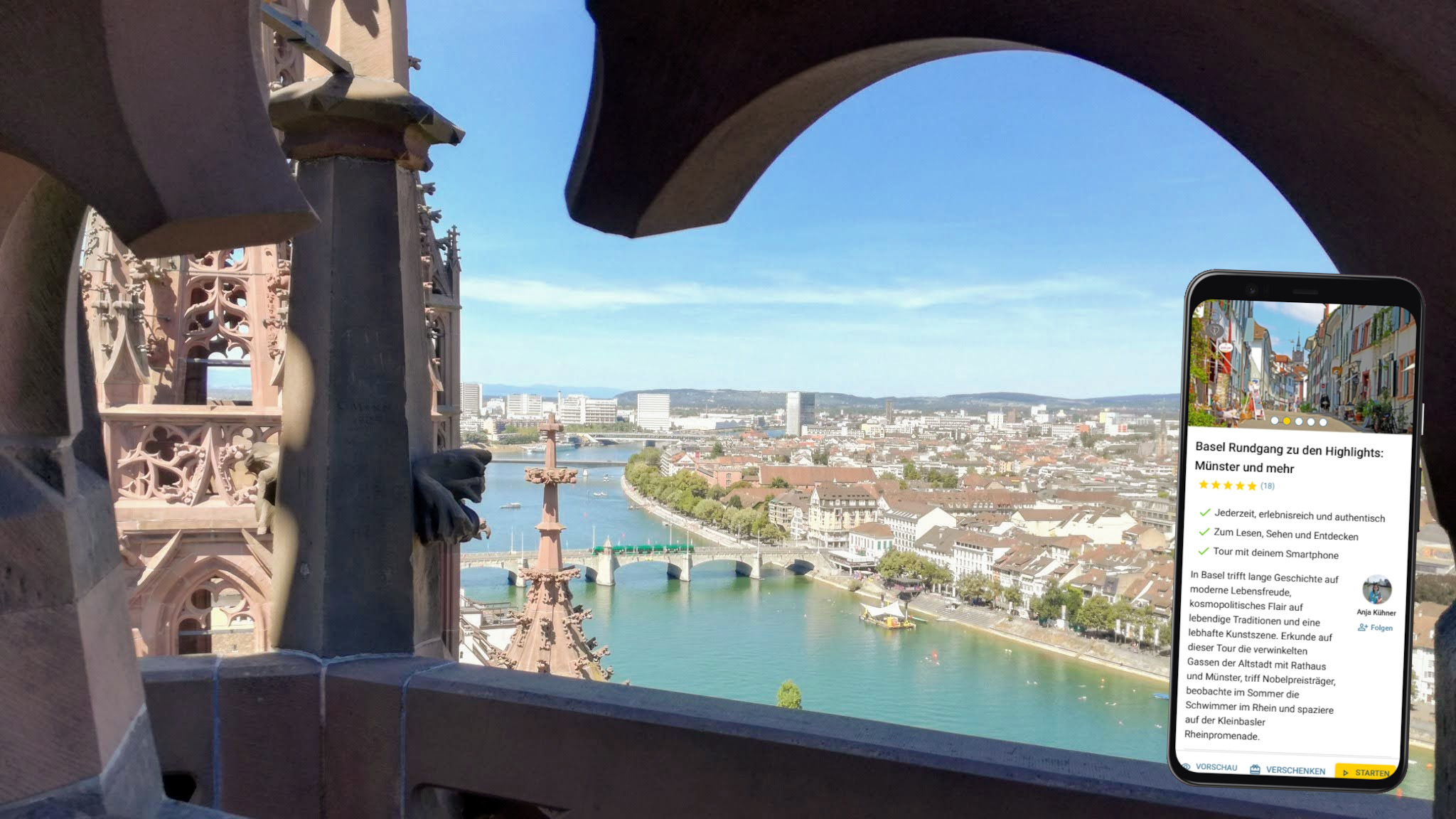 Basel Stadtführung mit dem eigenen Smartphone