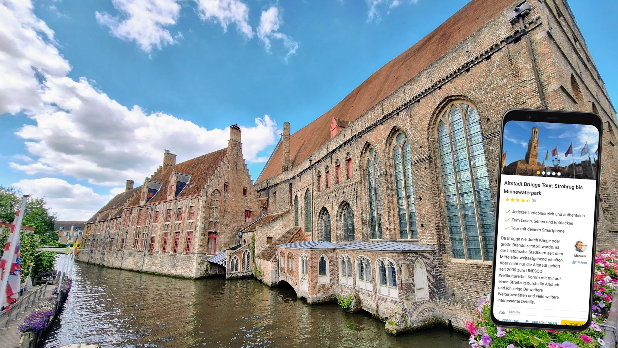 Brügge Stadtführung mit dem eigenen Smartphone