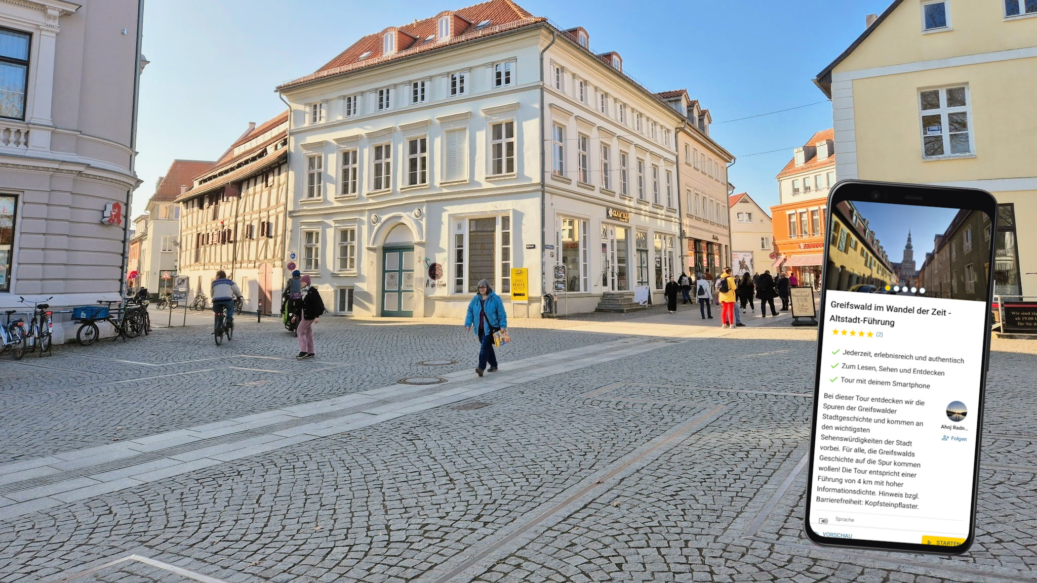 Greifswald stadtführung kostenlos mit dem eigenen smartphone
