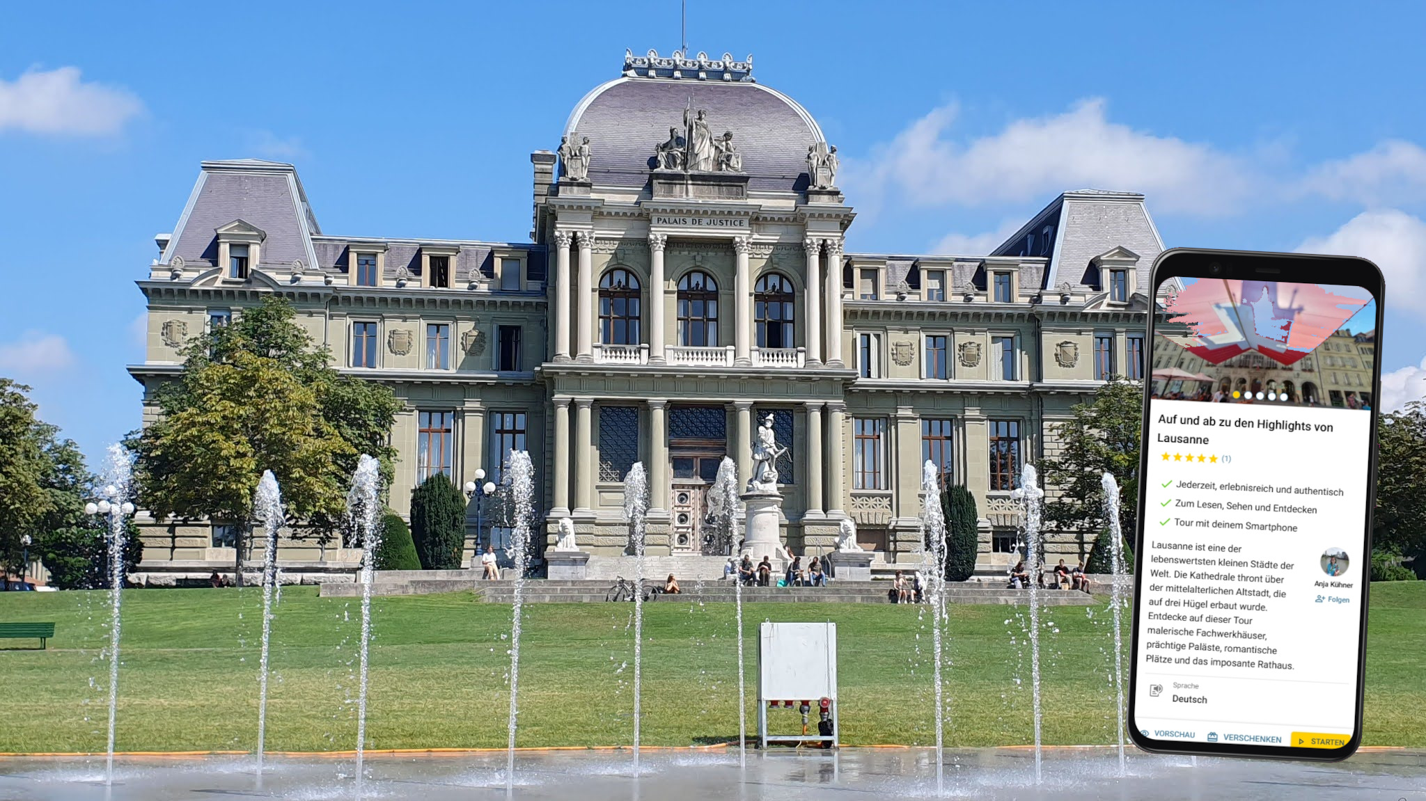Lausanne Stadtführung mit dem eigenen Smartphone