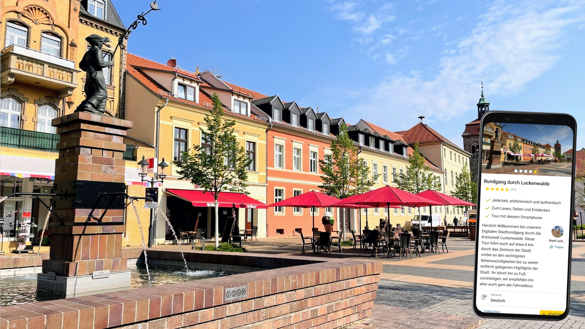 Luckenwalde stadtführung kostenlos mit dem eigenen smartphone