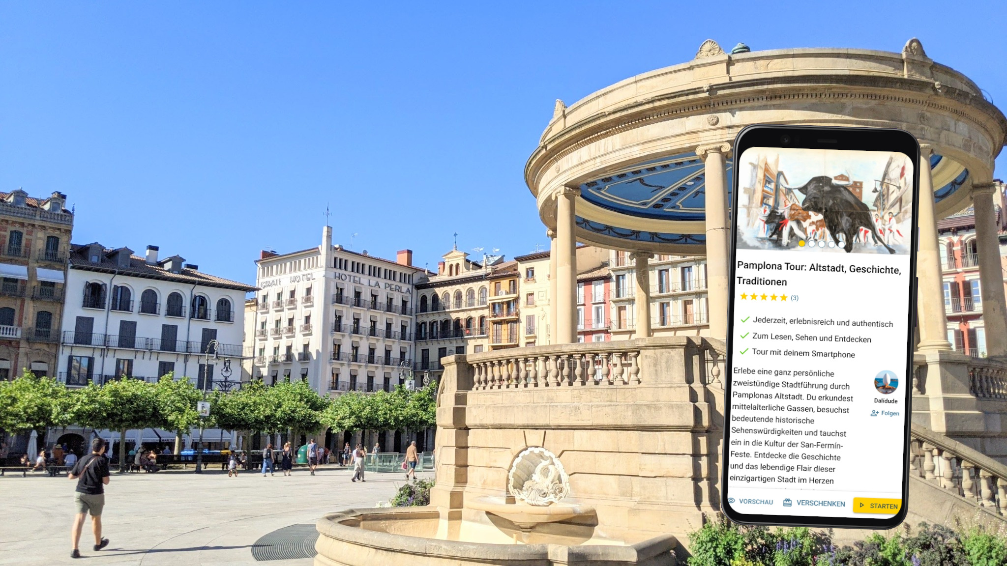 pamplona individuelle stadtführung heute