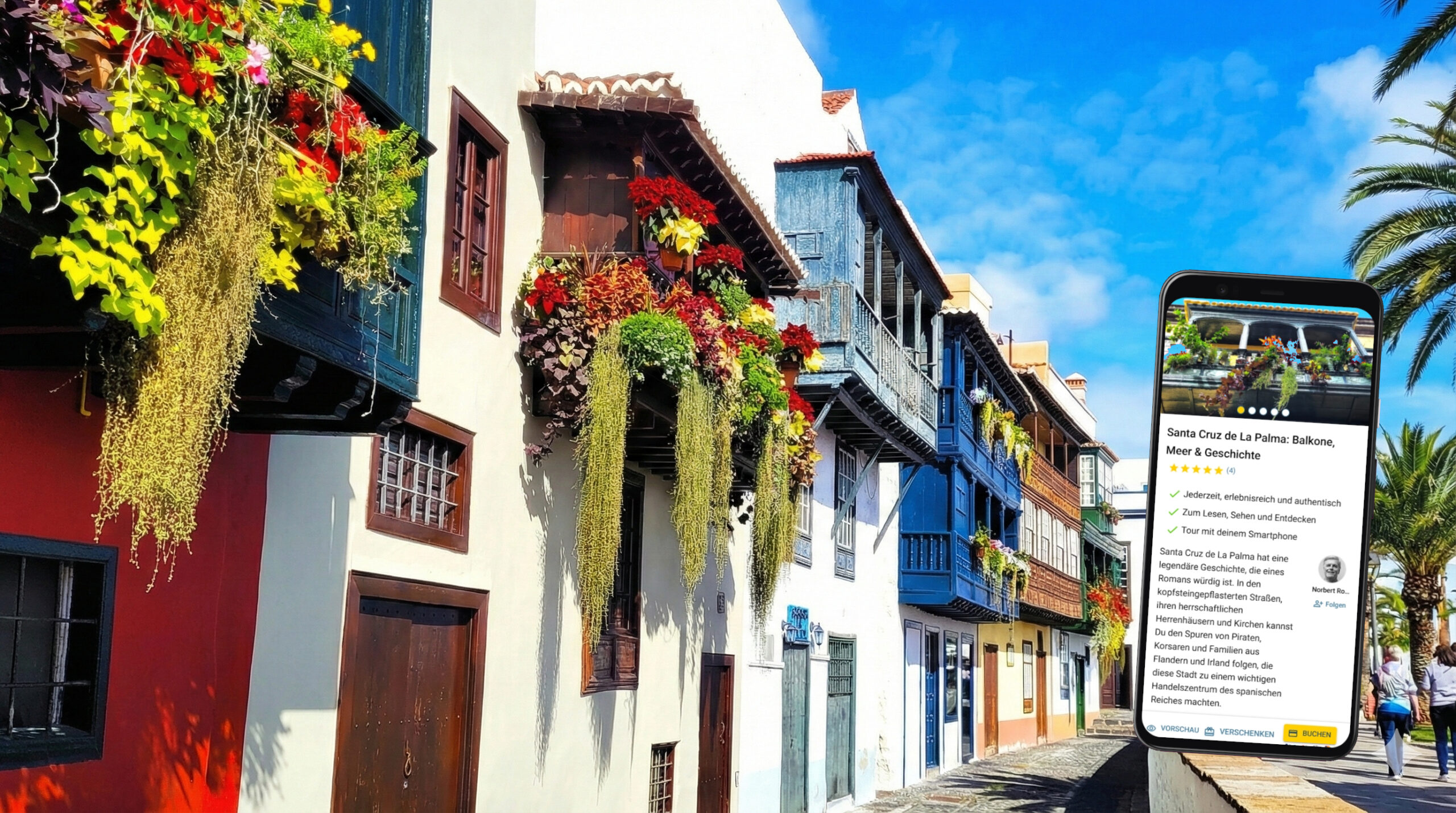 Santa Cruz de La Palma individuelle Stadtführung auf eigene Faust