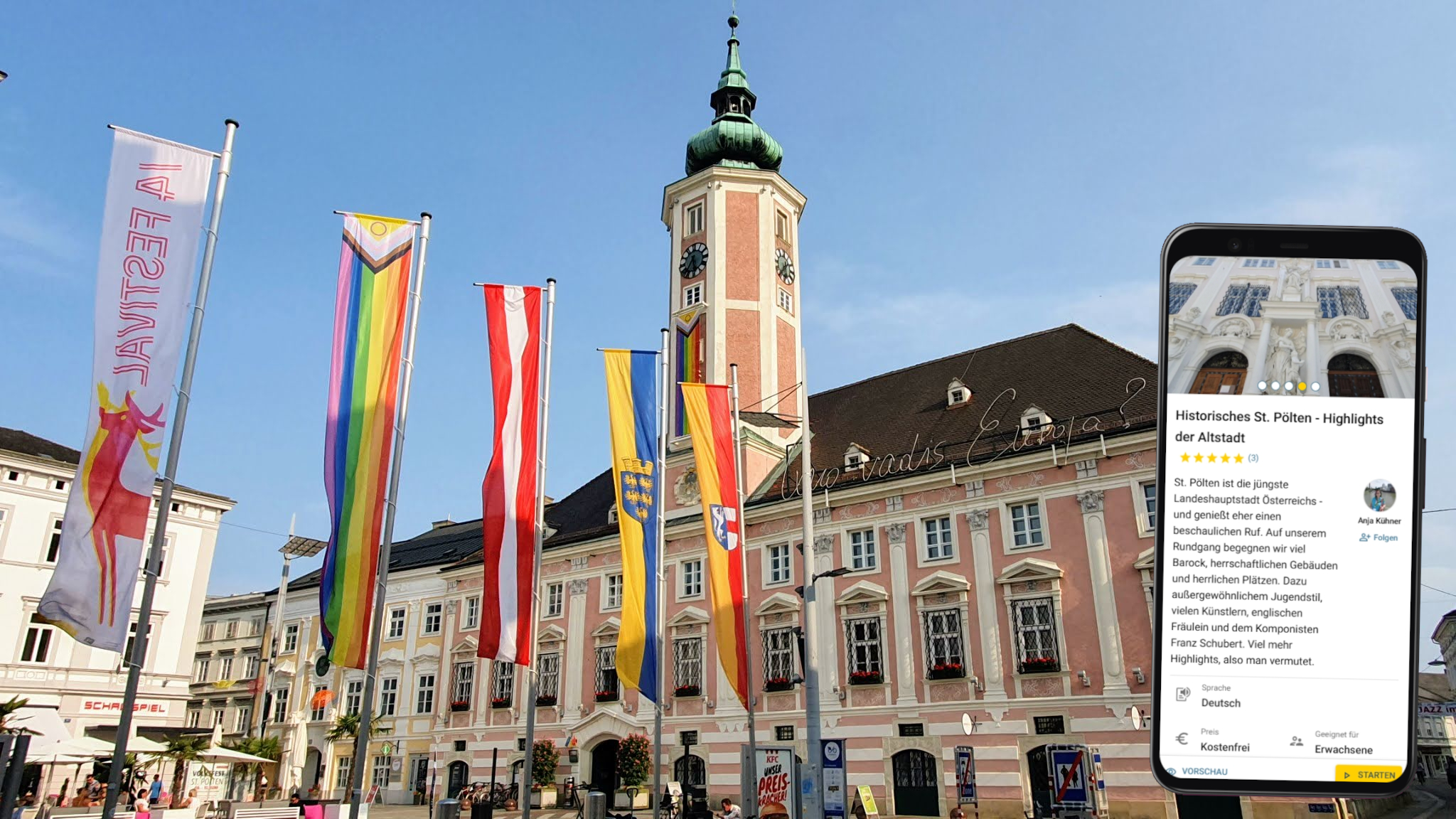 st. pölten stadtführung individuell auf eigene faust ohne gruppe