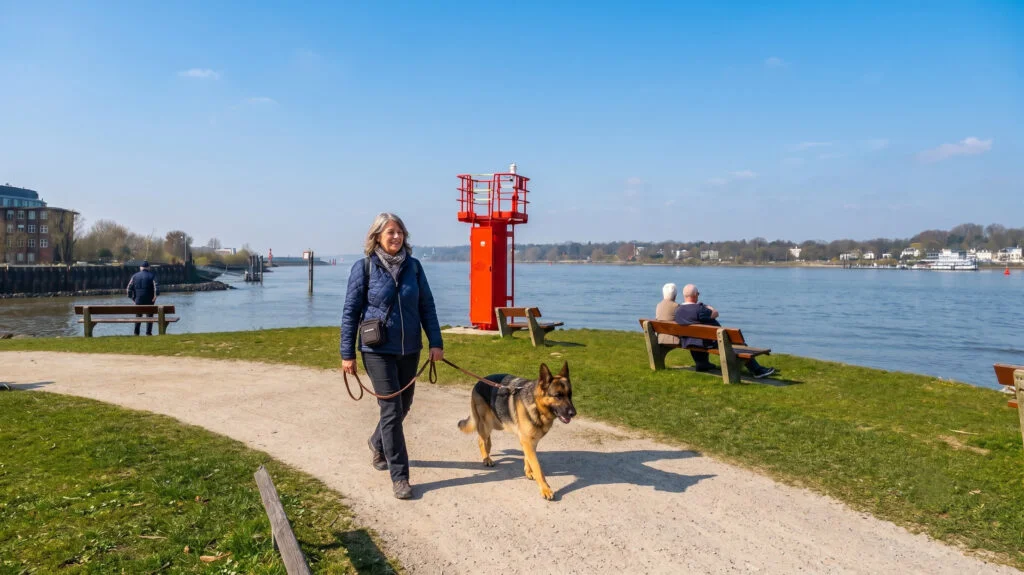 Hamburg Finkenwerder Führung Insel-Spaziergang mit Hund